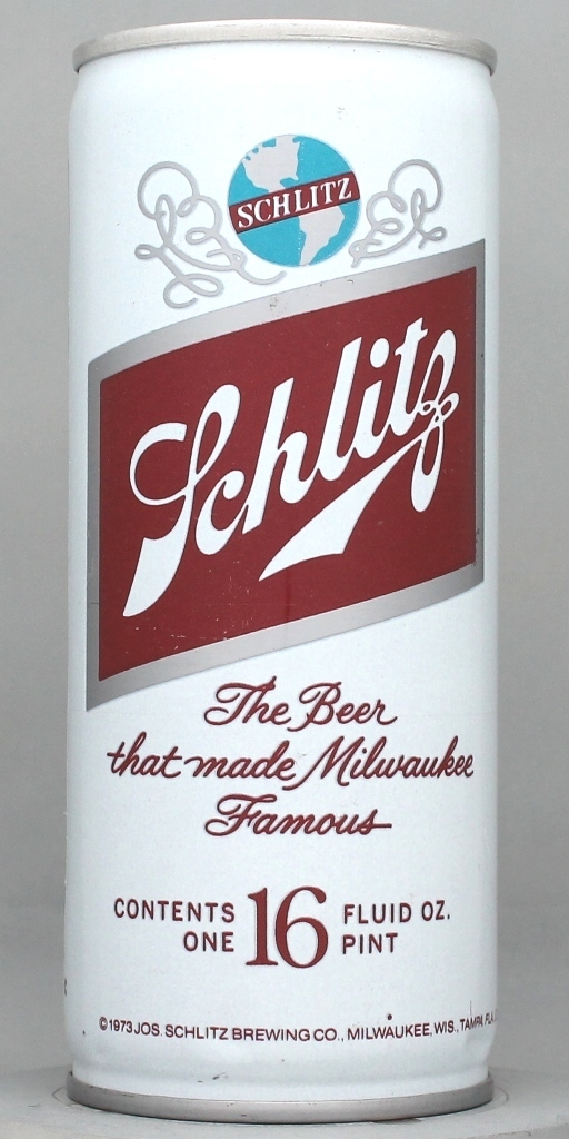 Schlitz Beer 16 Oz Tab Top Can