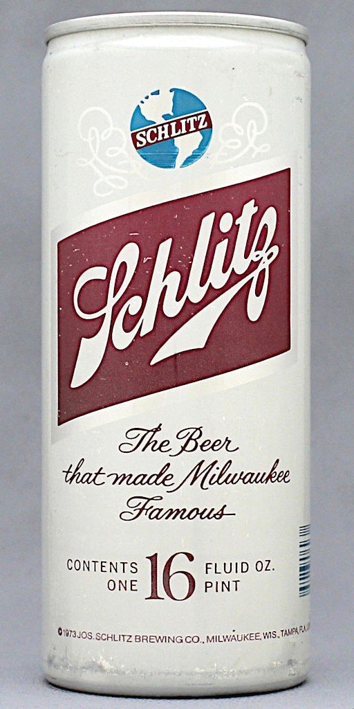 Schlitz Beer 16 Oz Tab Top Can