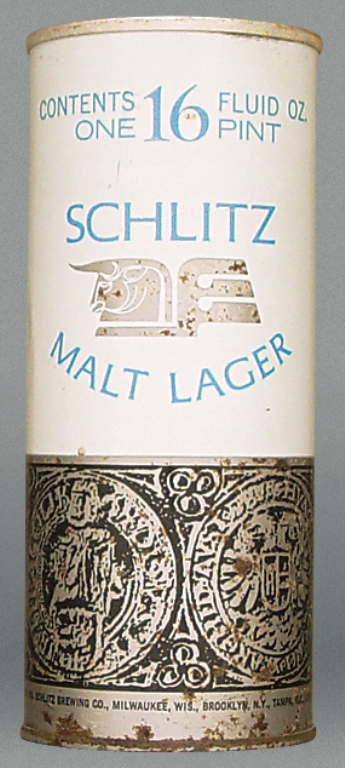 Schlitz Malt Lager 16 Oz Tab Top Can