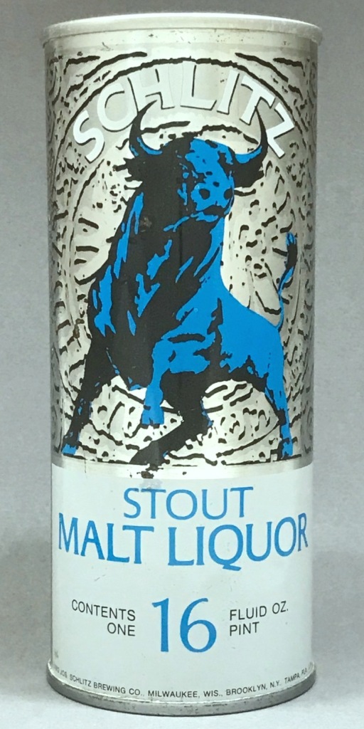 Schlitz Stout Malt Liquor 16 Oz Tab Top Can