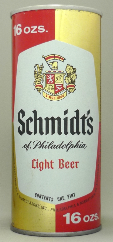 Schmidt's Of Philadelphia Light Beer 16 Oz Tab Top Can