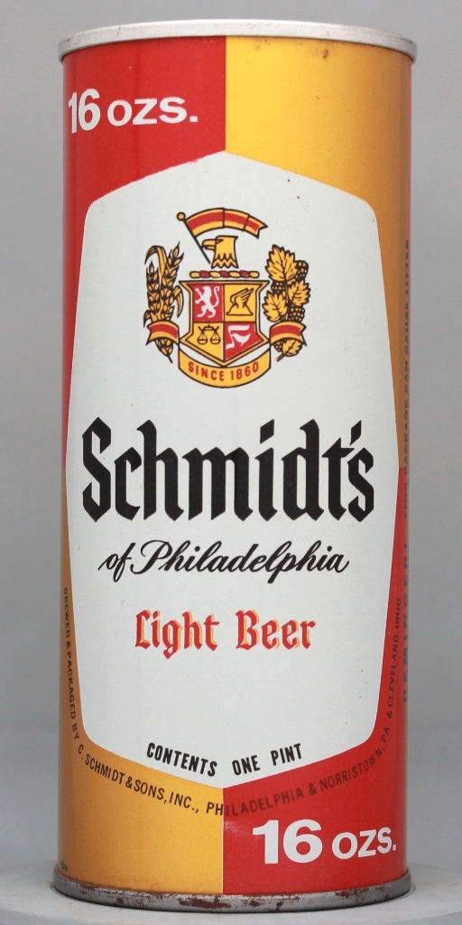 Schmidt's Light Beer 16 Oz Tab Top Can