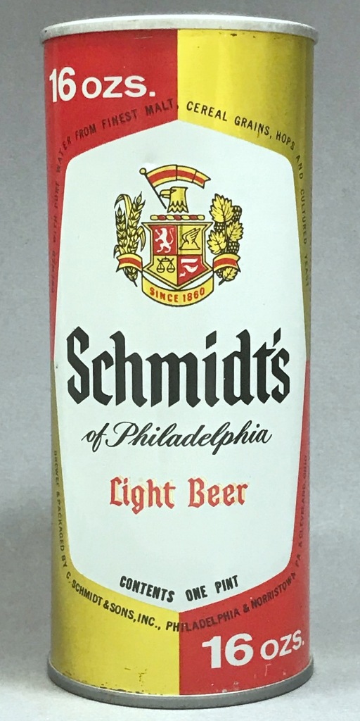 Schmidt's Light Beer 16 Oz Tab Top Can