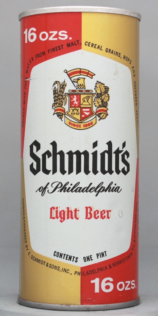 Schmidt's Light Beer 16 Oz Tab Top Can