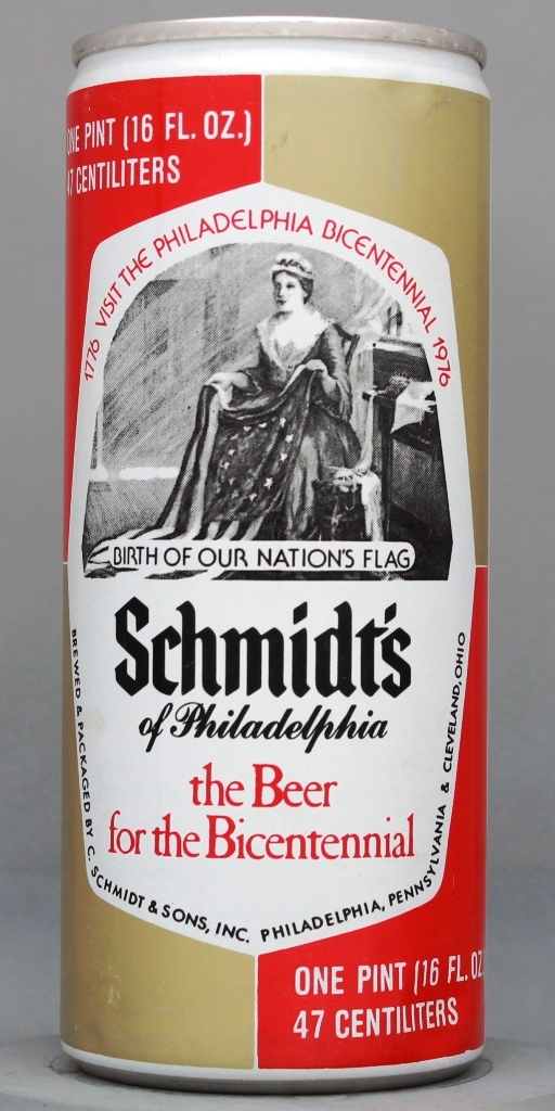 Schmidt's Bicentennial Beer 16 Oz Tab Top Can