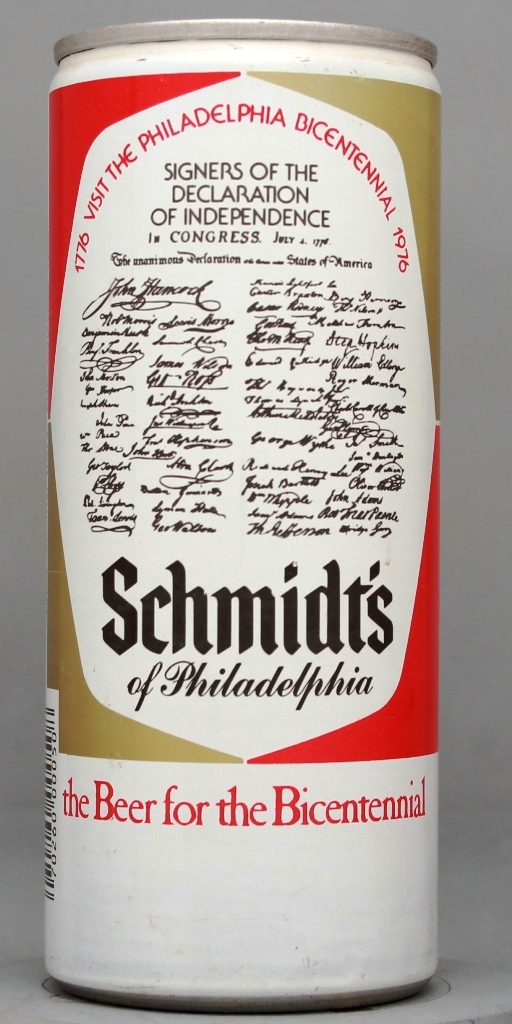 Schmidt's Bicentennial Beer 16 Oz Tab Top Can