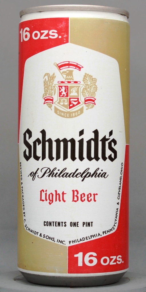 Schmidt's Light Beer 16 Oz Tab Top Can