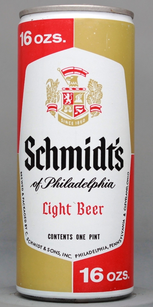Schmidt's Of Philadelphia Light Beer 16 Oz Tab Top Can