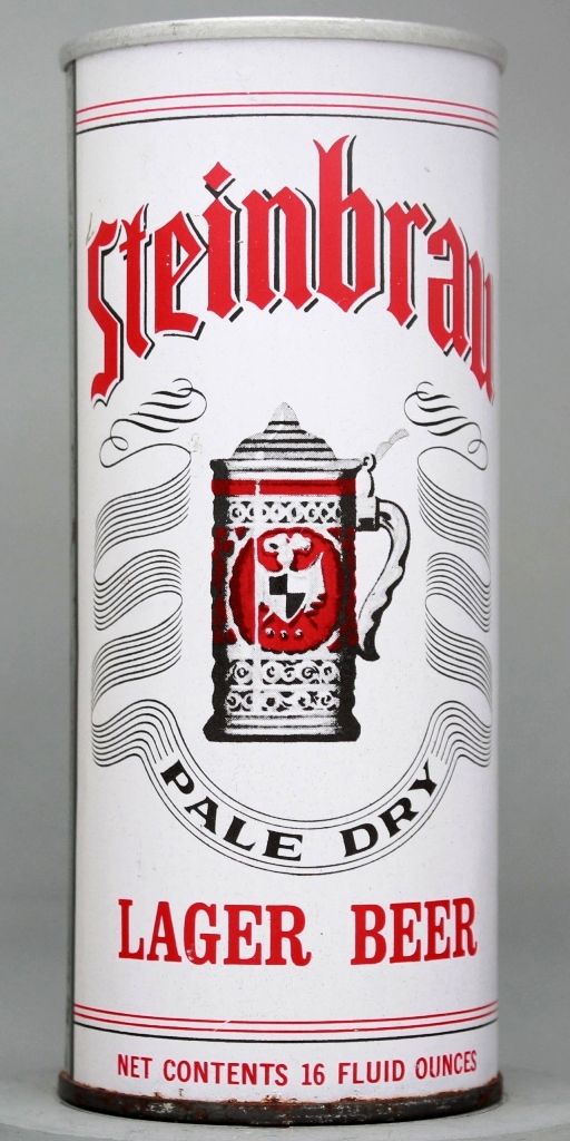 Steinbrau Pale Dry Lager Beer 16 Oz Tab Top Can