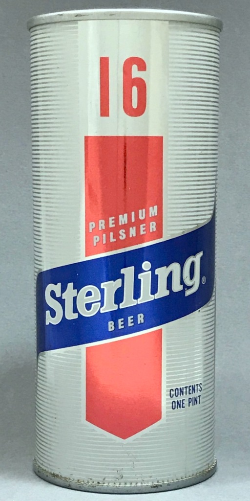 Sterling Premium Pilsner Beer 16 Oz Tab Top Can