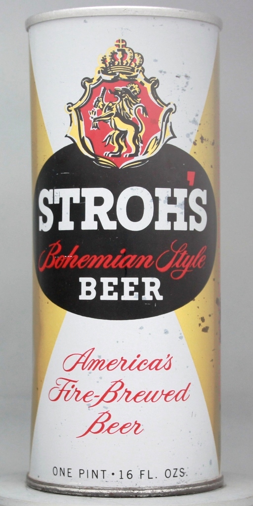 Stroh's Bohemian Style Beer 16 Oz Tab Top Can