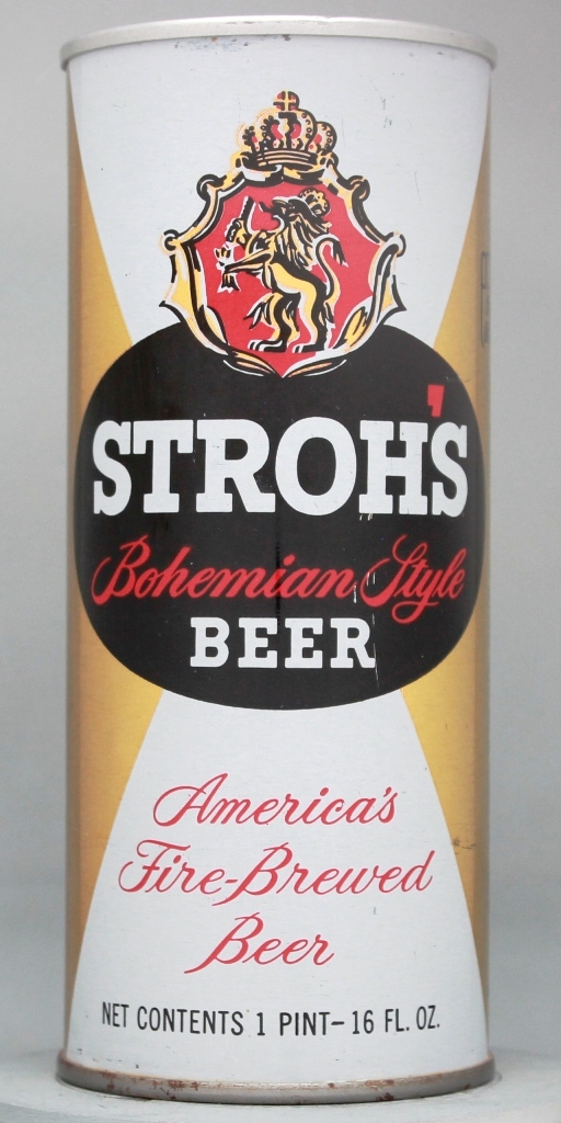 Stroh's Bohemian Style Beer 16 Oz Tab Top Can
