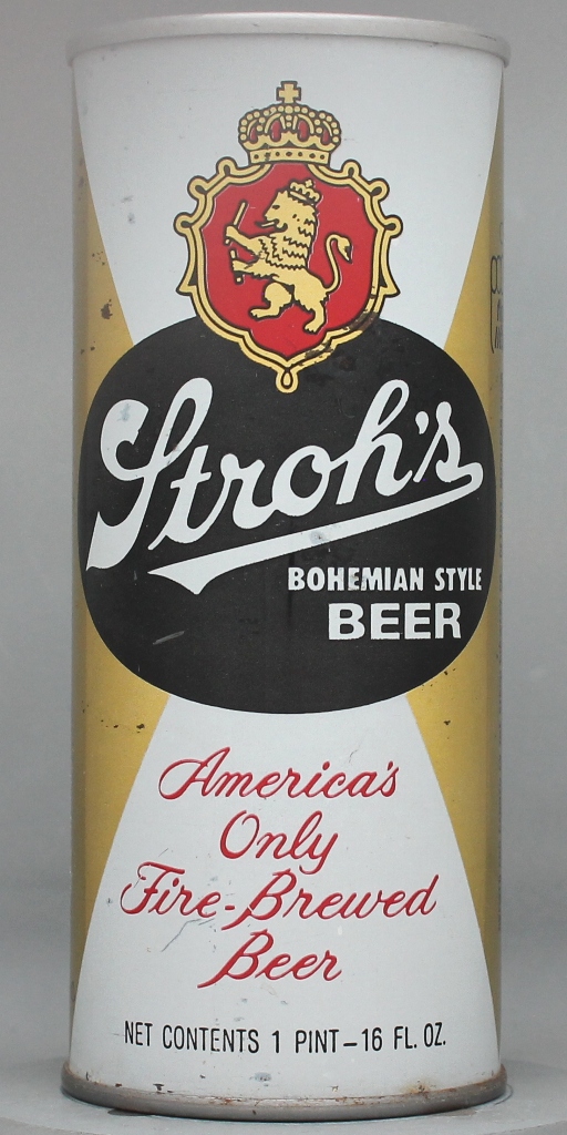 Stroh's Bohemian Style Beer 16 Oz Tab Top Can