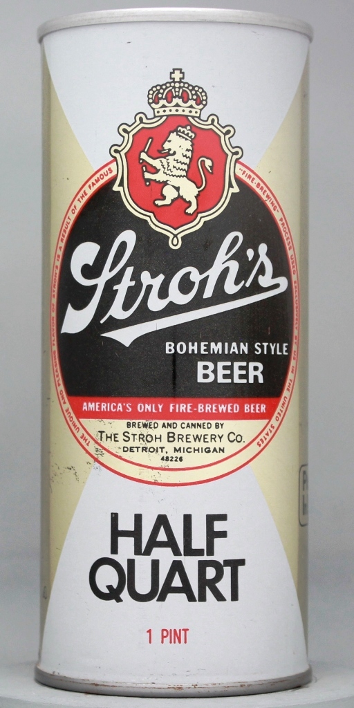 Stroh's Bohemian Style Beer 16 Oz Tab Top Can