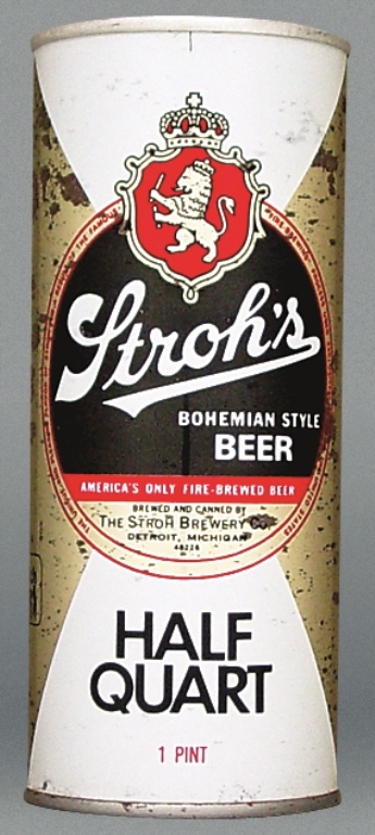 Stroh's Bohemian Style Beer 16 Oz Tab Top Can