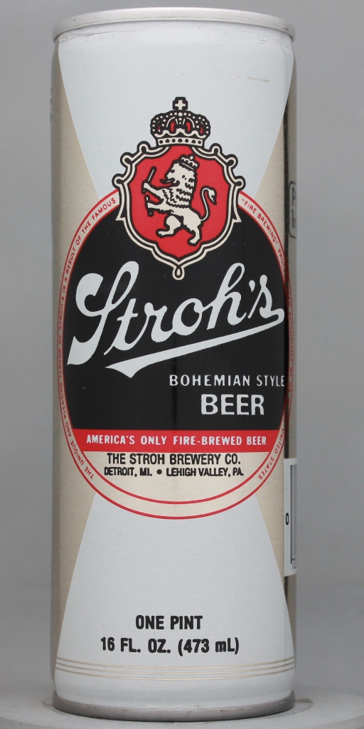 Stroh's Bohemian Style Beer 16 Oz Tab Top Can