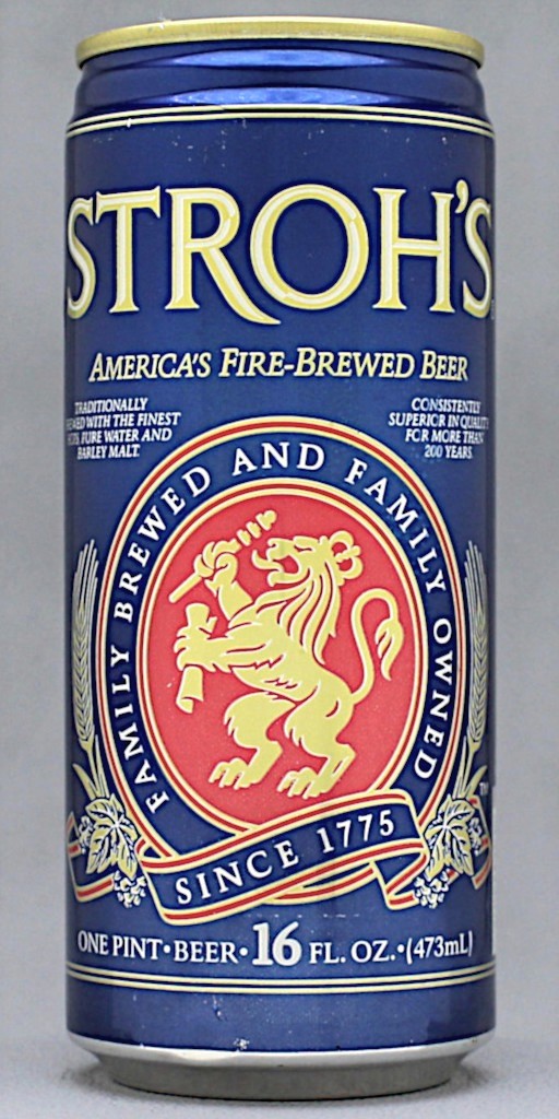 Stroh's Beer 16 Oz Tab Top Can