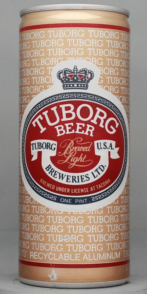 Tuborg Brewed Light Beer 16 Oz Tab Top Can