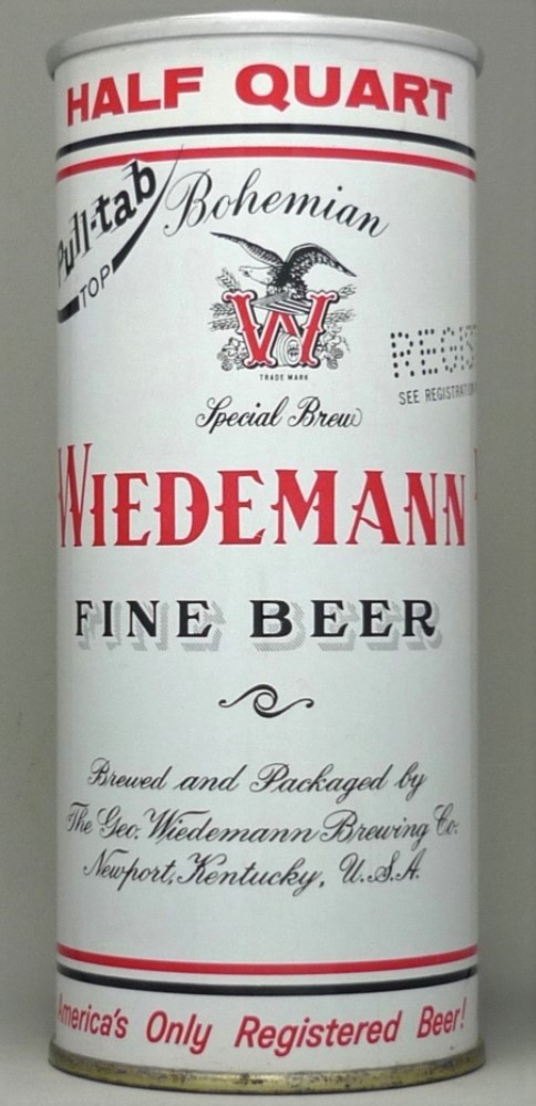 Wiedemann Bohemian S.b. Fine Beer 16 Oz Zip Top Can