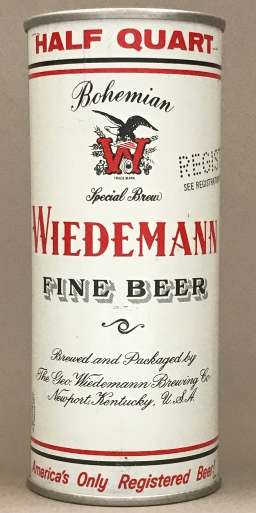 Wiedemann Bohemian S.b. Fine Beer 16 Oz Zip/Tab Top Can