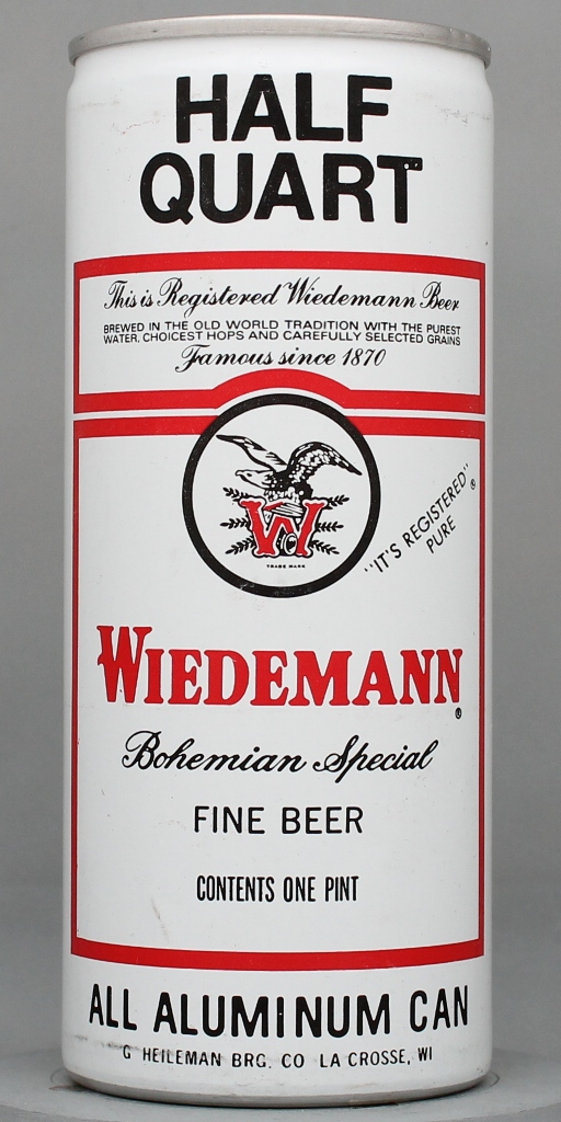 Wiedemann Bohemian Special Fine Beer 16 Oz Tab Top Can