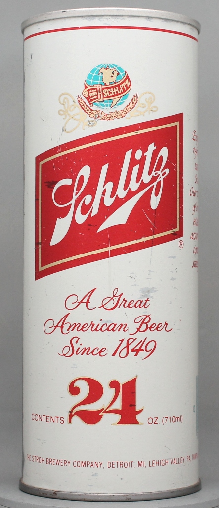 Schlitz Beer 24 Oz Tab Top Can