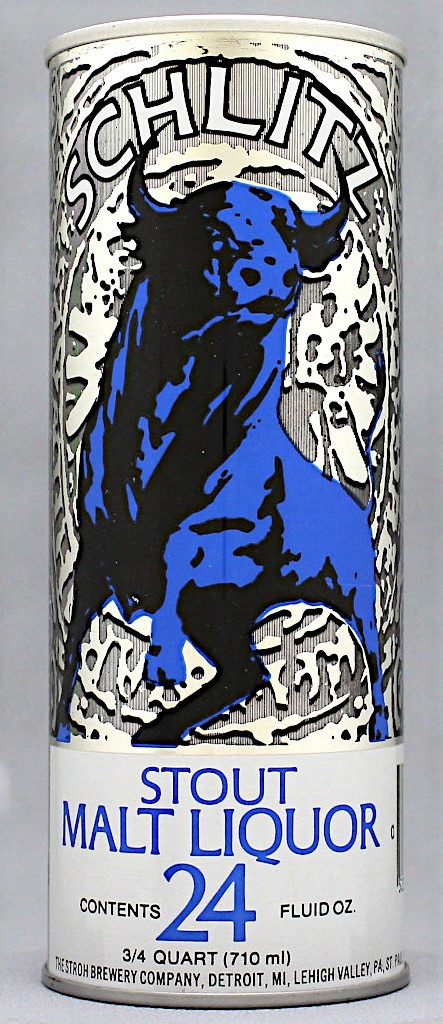 Schlitz Stout Malt Liquor 24 Oz Stay Top Can