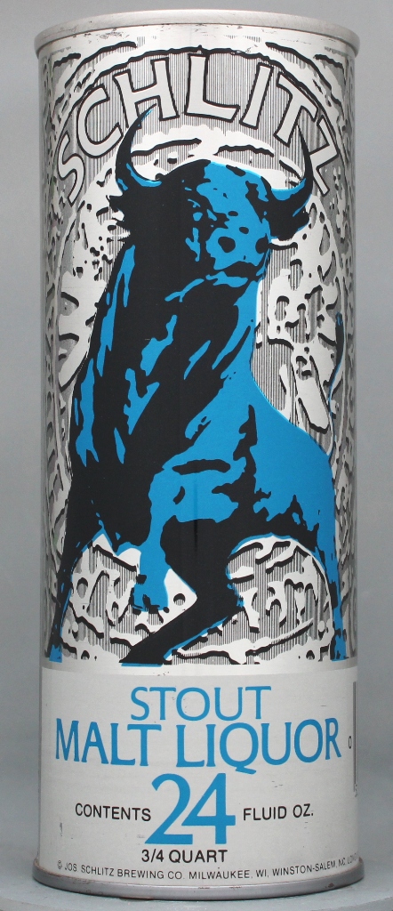 Schlitz Stout Malt Liquor 24 Oz Stay Top Can