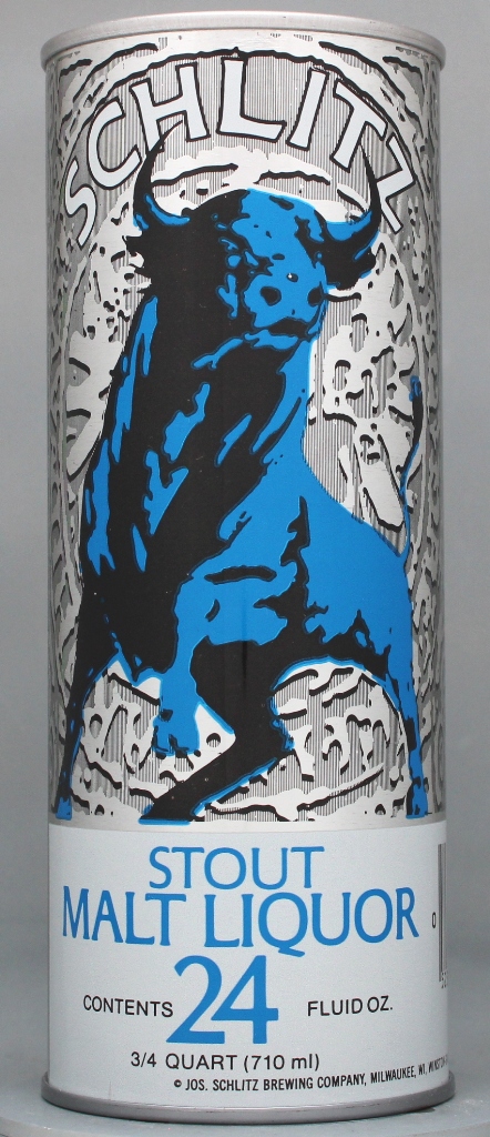 Schlitz Stout Malt Liquor 24 Oz Stay Top Can