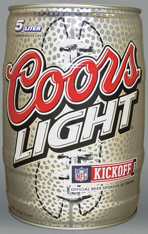 Coors Light Beer 5 Liter Can