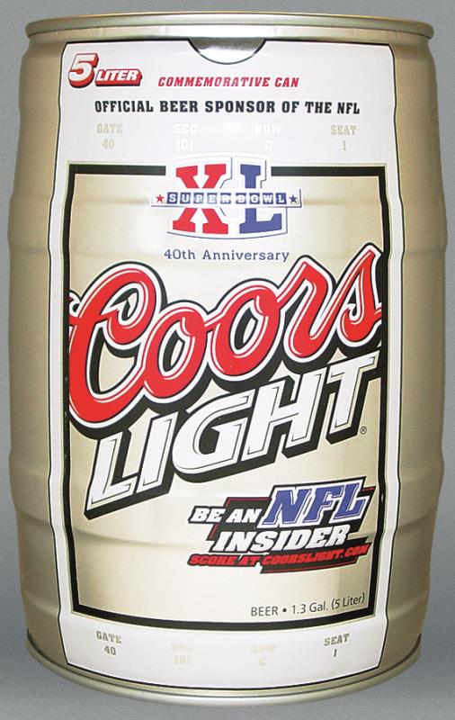 Coors Light Beer 5 Liter Can