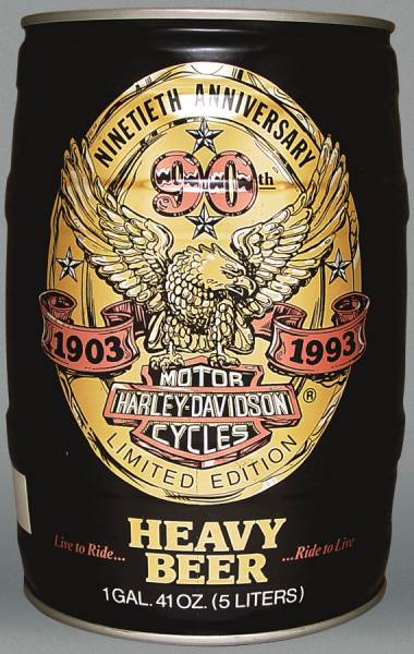 Harley Davidson Heavy Ninetieth Anniversary Beer 5 Liter Can