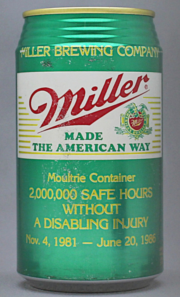 Miller Beer 12 Oz Bank Top Can