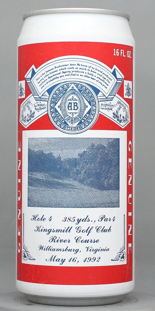 Budweiser Missing Data 16 Oz Tab Top Can