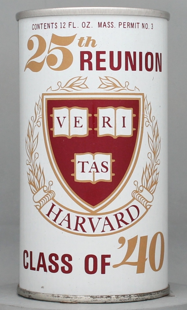 Black Label Harvard Class Of '40 25th Reunion Can