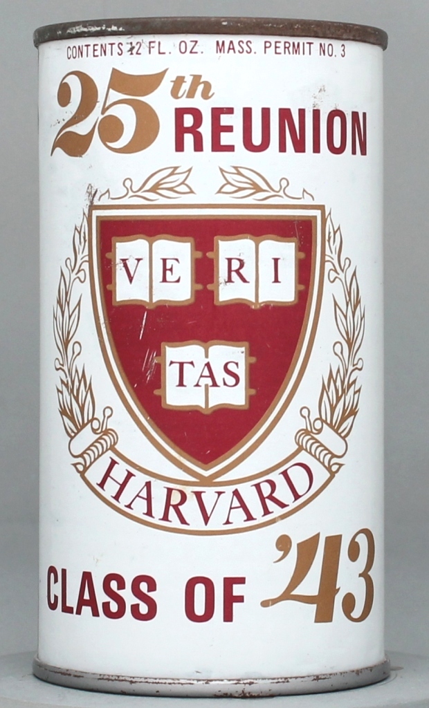 Black Label Harvard Class Of '43 25th Reunion Can