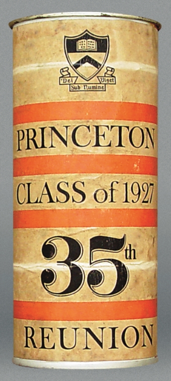 Ballantine Princeton Class Of 1927 (paper Label) 35th Reunion Can