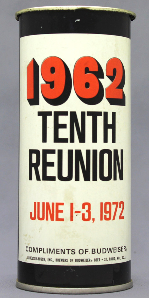 Budweiser 1962 - 1972 10th Reunion Can