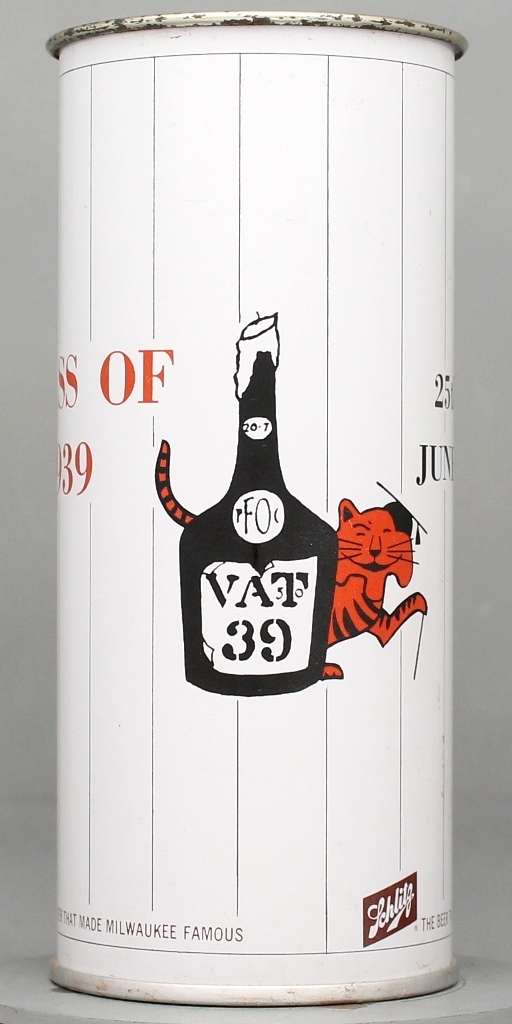 Schlitz Class Of 39, 1964 Vat 39 25th Reunion Can