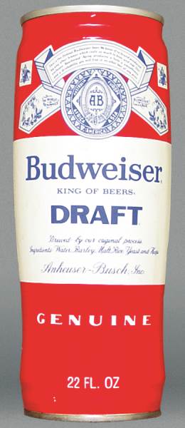 Budweiser Draft Beer Test Can