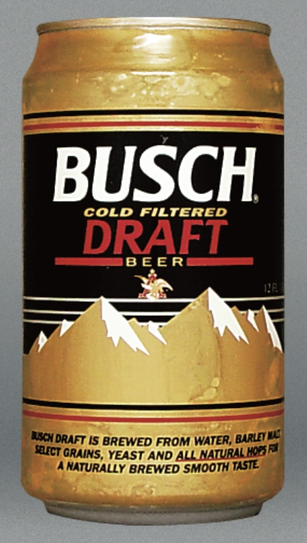 Busch Cold Filtered Draft Beer Test Can