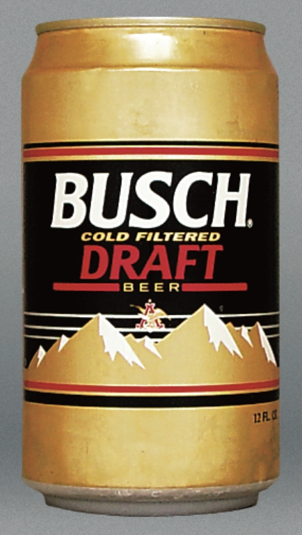 Busch Cold Filtered Draft Beer Test Can