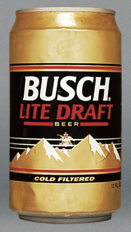 Busch Lite Draft Cold Filtered Beer Test Can