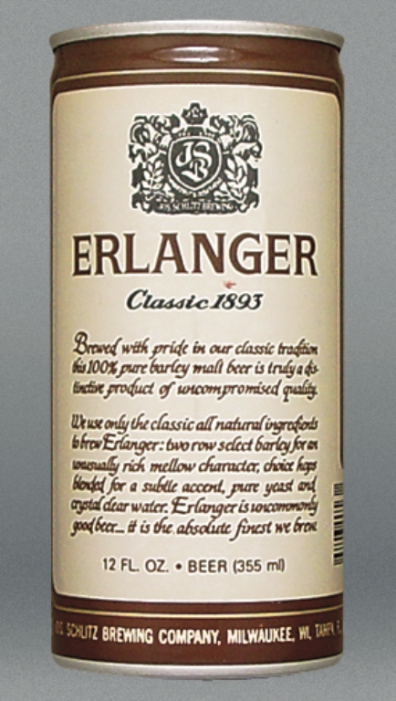 Erlanger Classic 1893 Beer Test Can