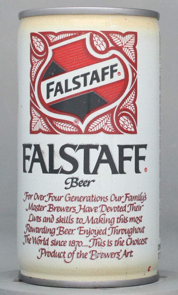 Falstaff Beer 12 Oz Flat Top Can