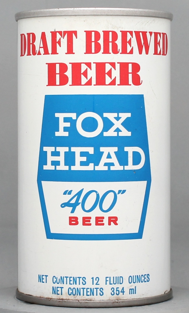 Fox Head 400 Draft Brewed Beer Test Can