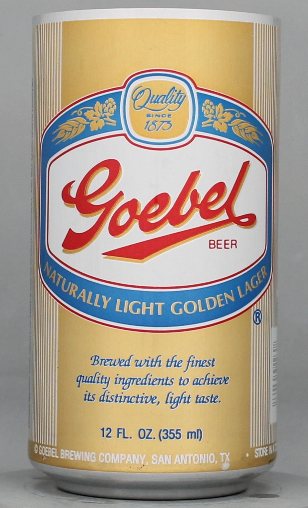 Goebel Naturally Light Golden Lager Beer Test Can