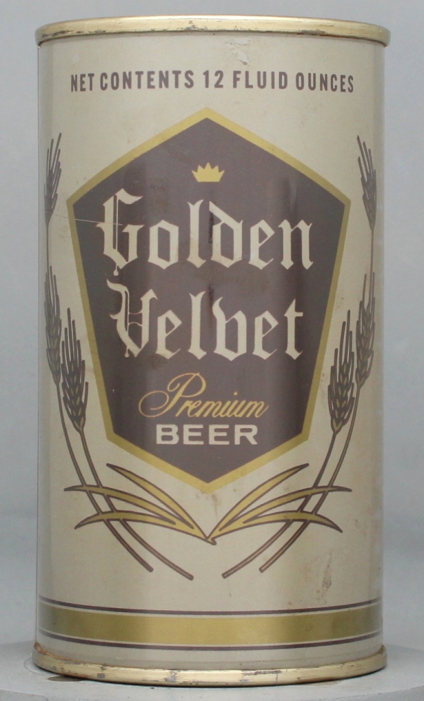 Golden Velvet Premium Beer 12 Oz Flat Top Can