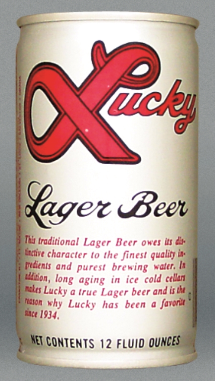 Lucky Lager Beer Test Can