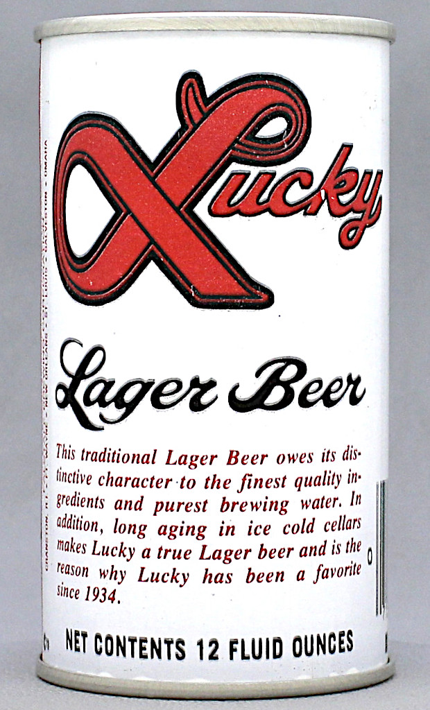 Lucky Lager Beer 12 Oz Tab Top Can